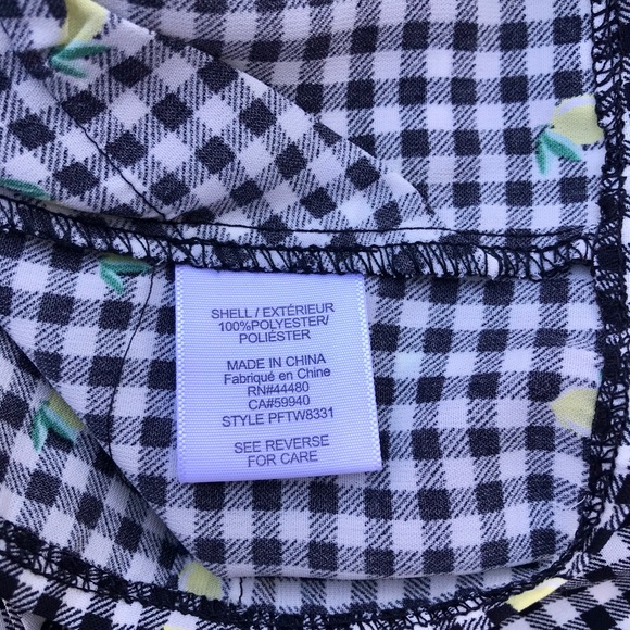 NWT Love, Fire Gingham & Lemon Crop Top Size M - Picture 10 of 10